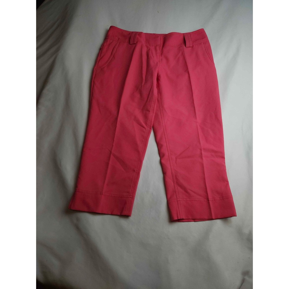 Adidas ClimaCool Pink Golf Capri Pants Womens Size 4 Cropped Trousers
